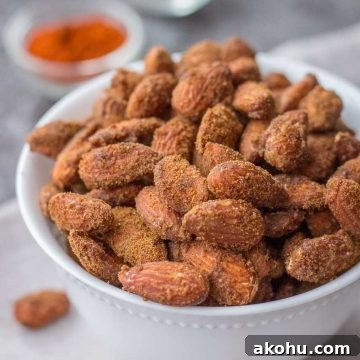 Spicy Cinnamon Roasted Almonds