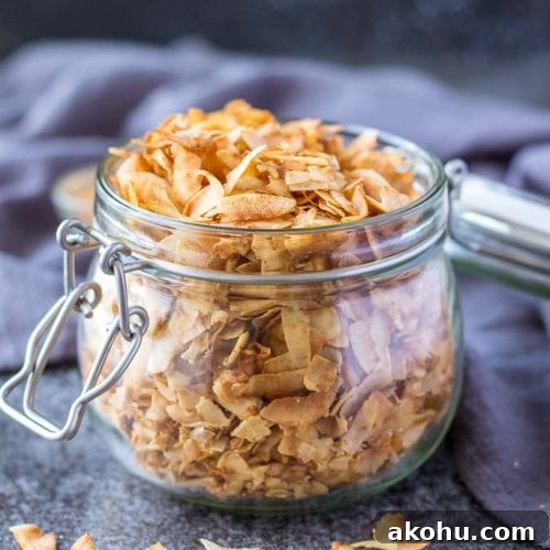 Cinnamon Coconut Chips in a glass bowl