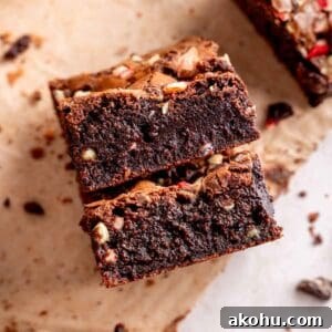 Decadent Andes Mint Brownies Recipe for Mint-Chocolate Lovers 16 Two Andes mint brownies with fudgy chocolate centers.