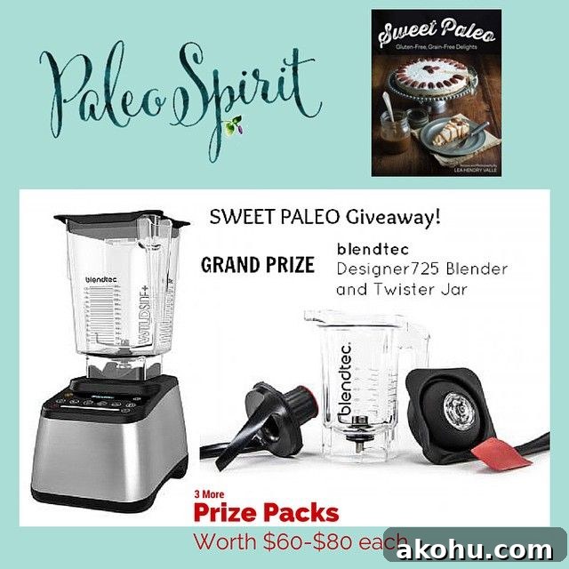 Paleo Spirit Giveaway: Win a Blendtec Blender and other prizes: Open through May 4th