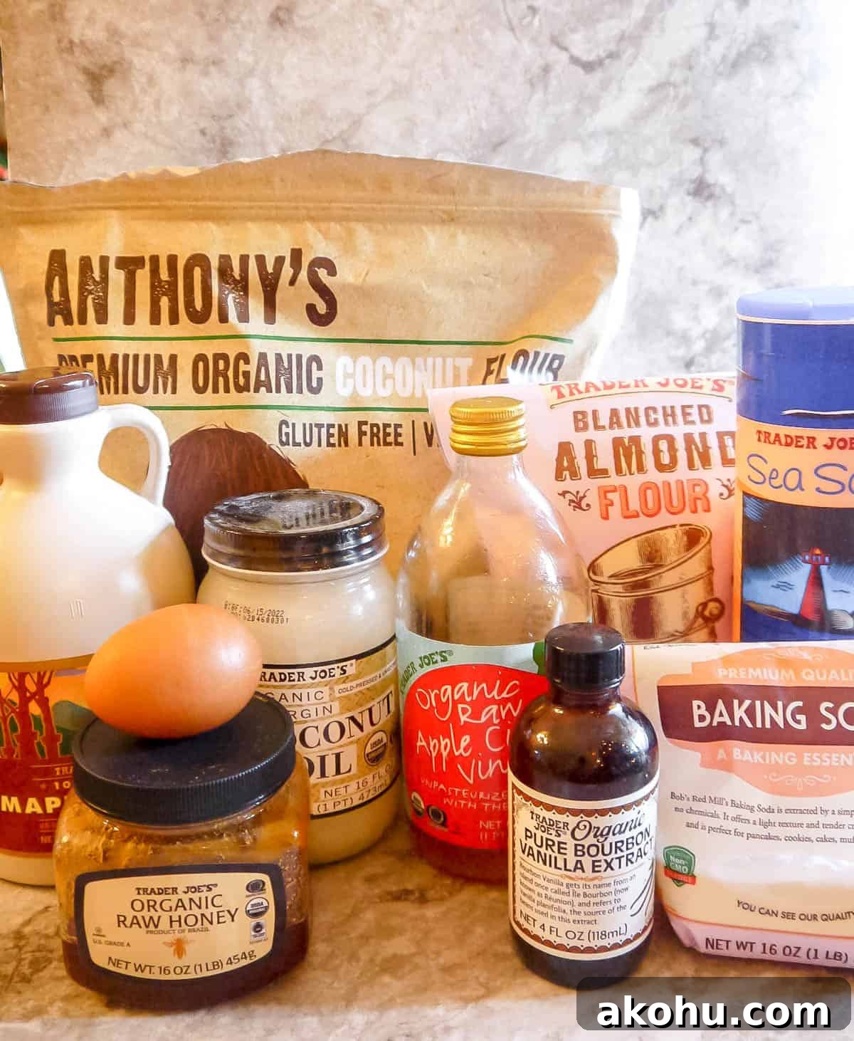 ingredients for Paleo sugar cookies