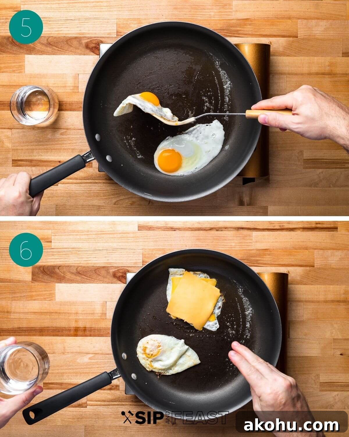 Recipe process shot collage group number three.