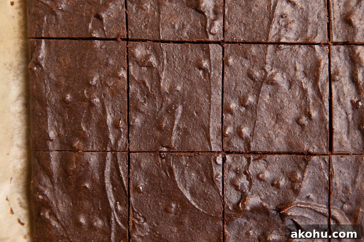 Brownies cut into squares.