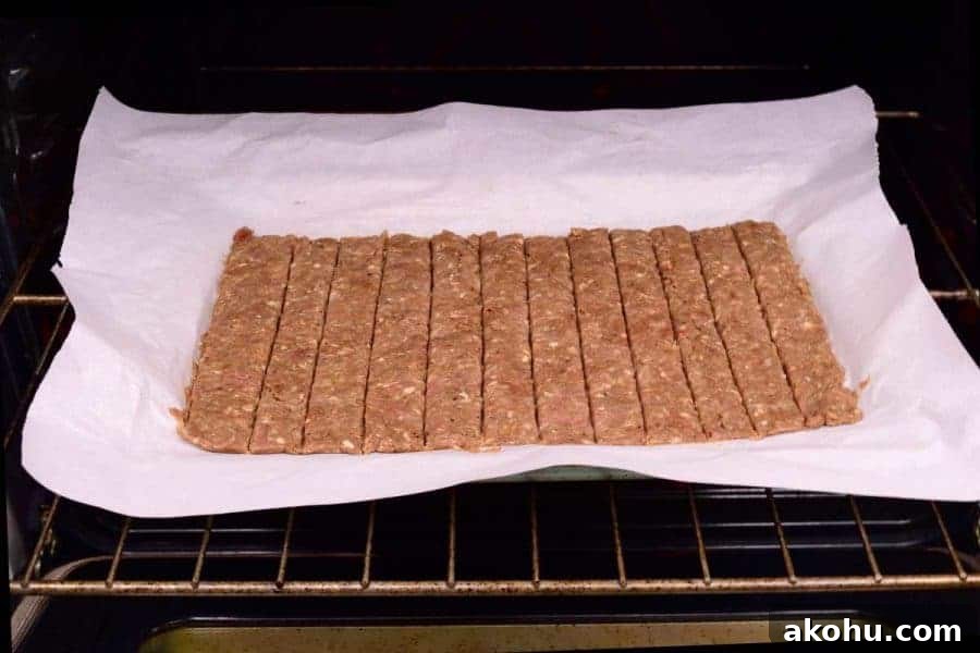Midwest Ground Beef Jerky in Oven
