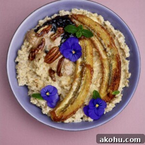 Caramelised banana porridge