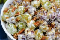 Creamy Grape Salad with Cream Cheese and Toasted Pecans