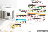 Printable Instant Pot Cooking Times Cheat Sheet
