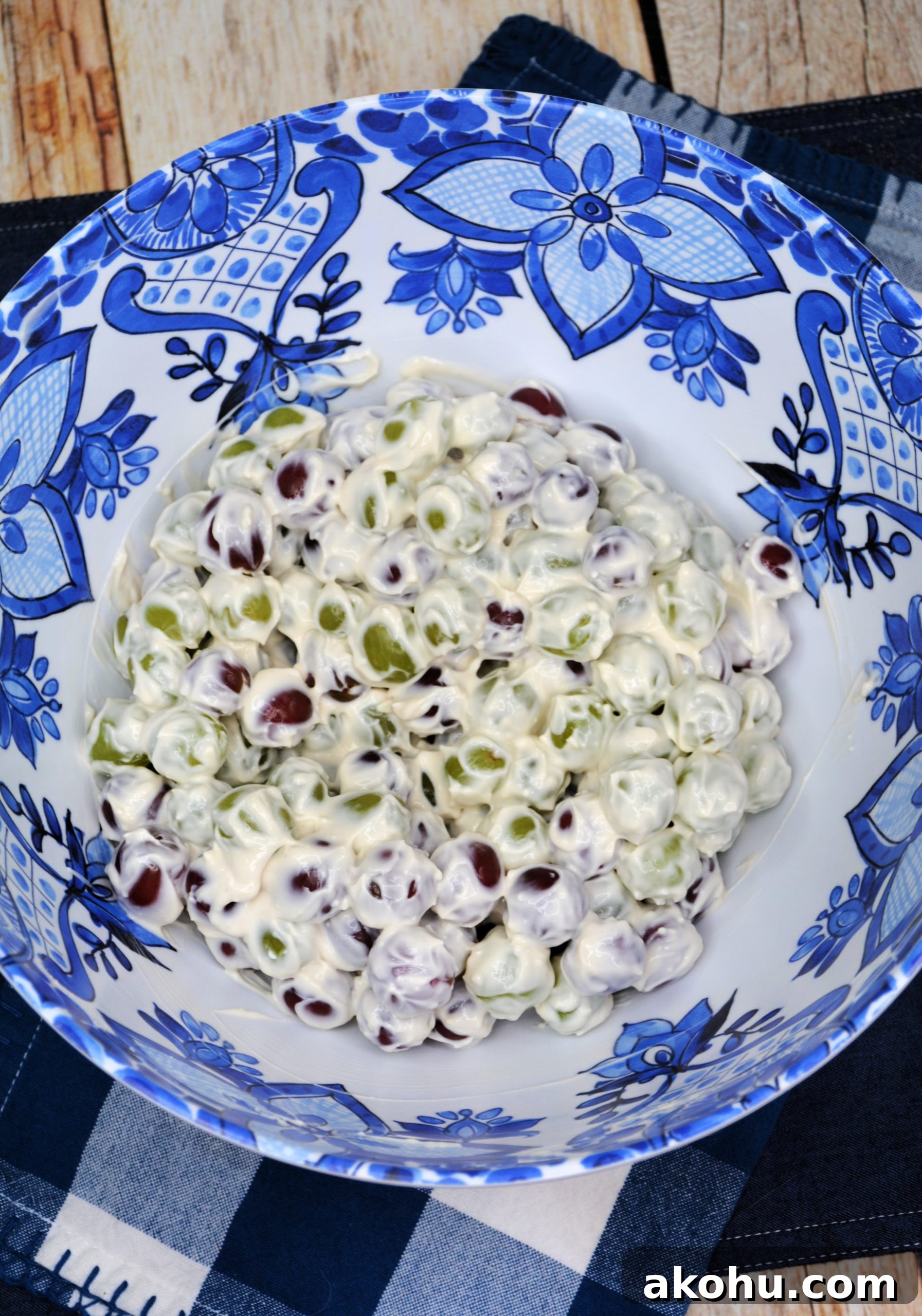 Grape Salad with pecans on top