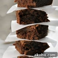 5 brownies stacked on top of each other