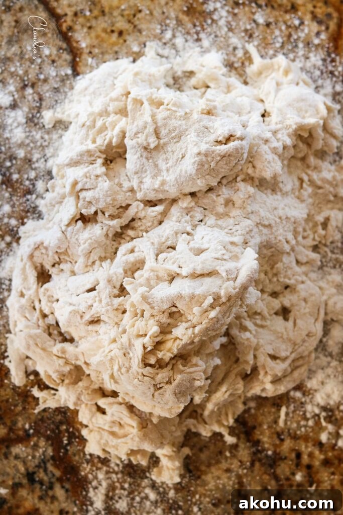 dough on a floured surface