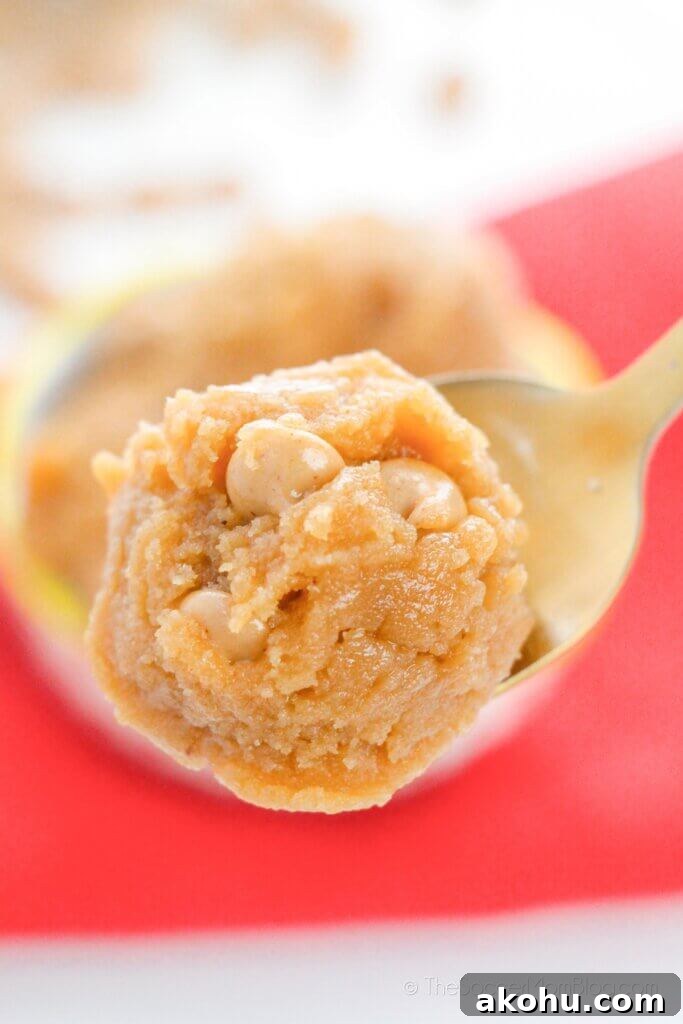 Edible Peanut Butter Cookie Dough Recipe 9 spoonful of peanut butter dough