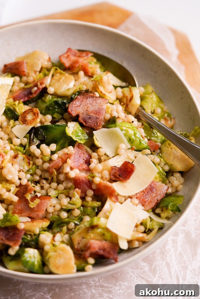 warm Brussels sprout salad