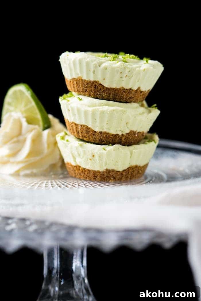No-Bake Keto Key Lime Cheesecake Recipe 6 Stacked gluten free & keto key lime cheesecake fat bombs