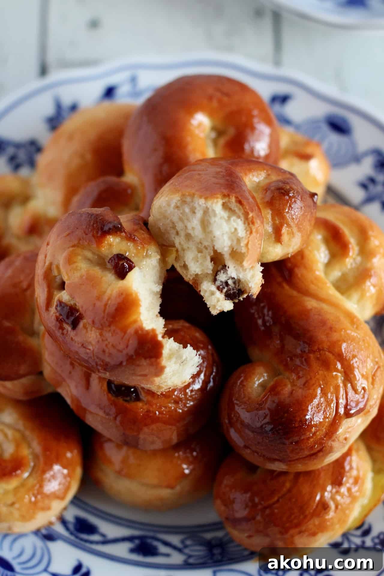 Easter Brioche Buns: Judas Ropes Recipe 3 piled brioche buns