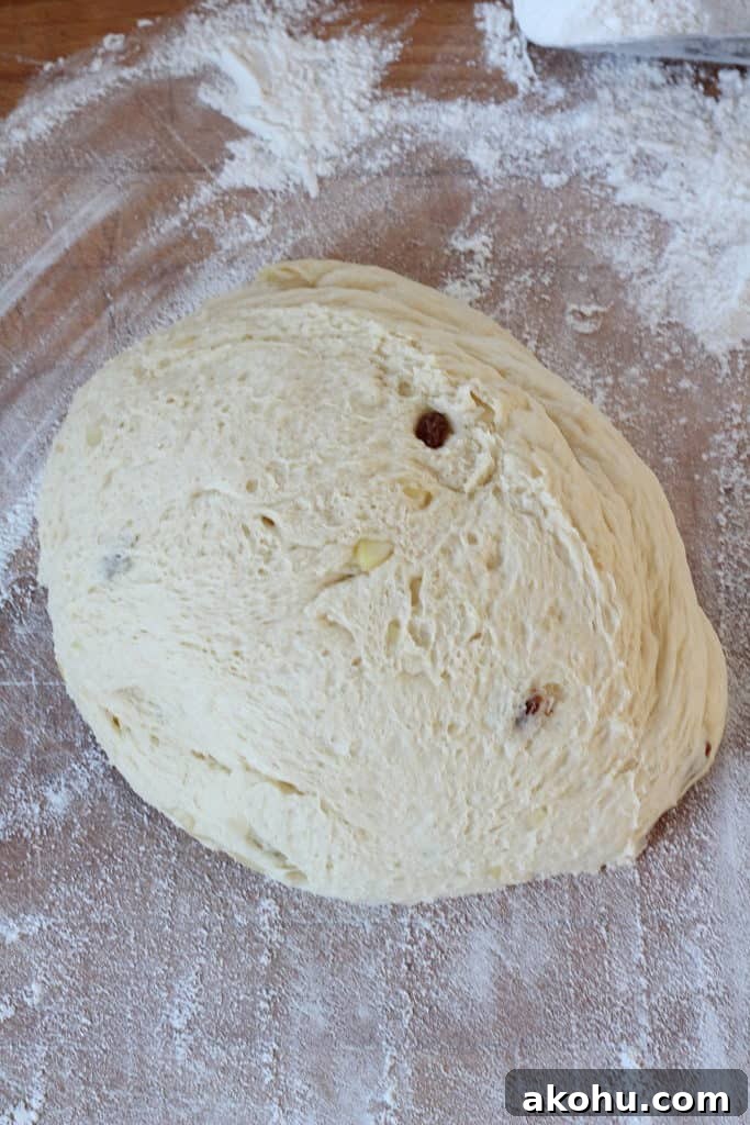 Easter Brioche Buns: Judas Ropes Recipe 7 Place on floured surface