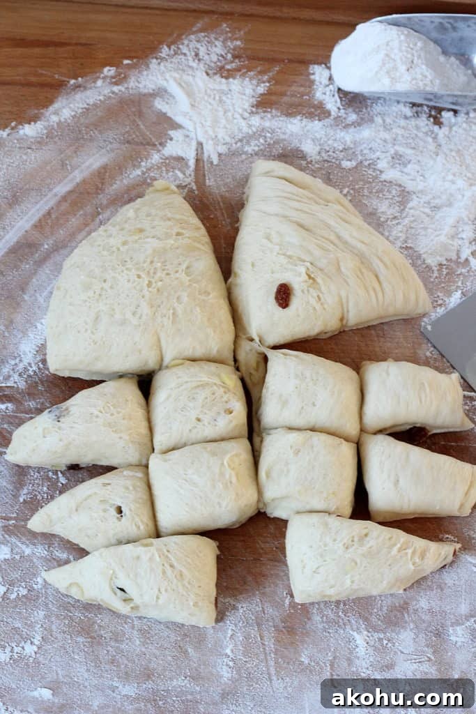 Easter Brioche Buns: Judas Ropes Recipe 8 Divide the dough