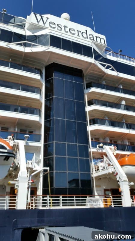 Exterior of the Holland America Westerdam