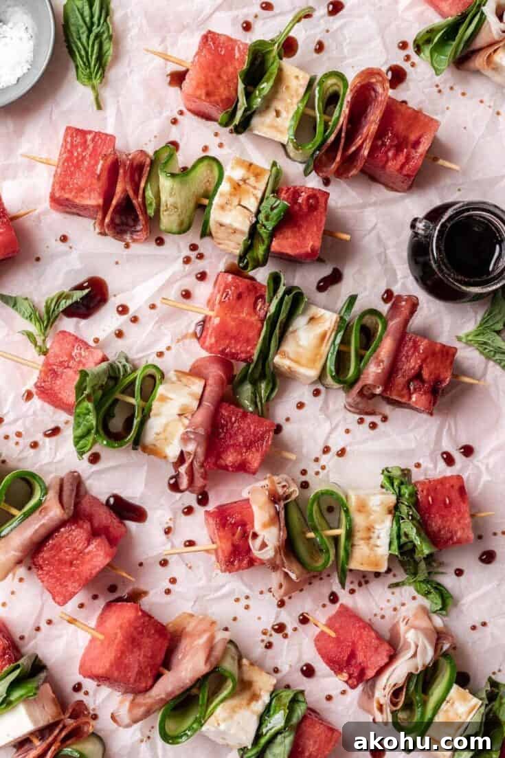 Watermelon Feta Skewers