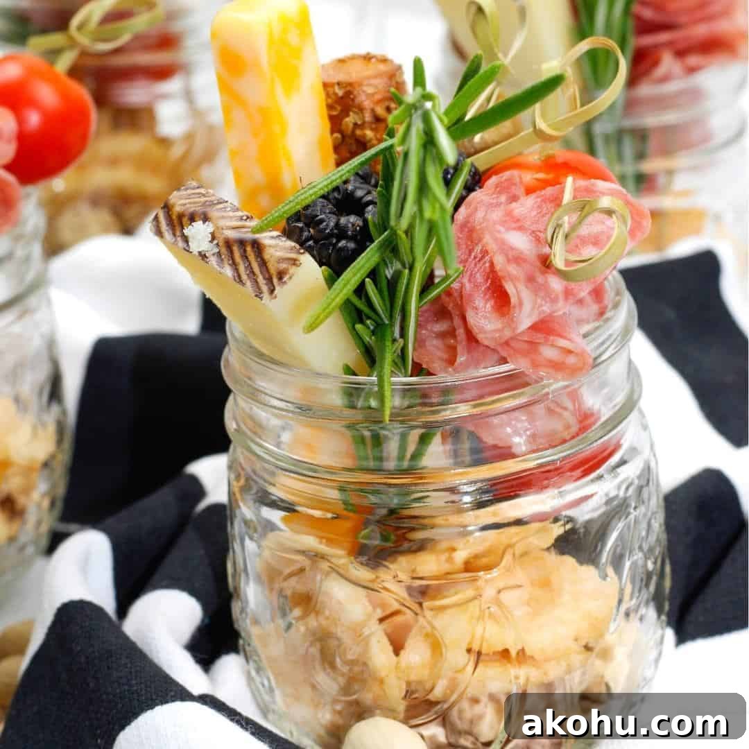 Easy Appetizer Charcuterie Jars