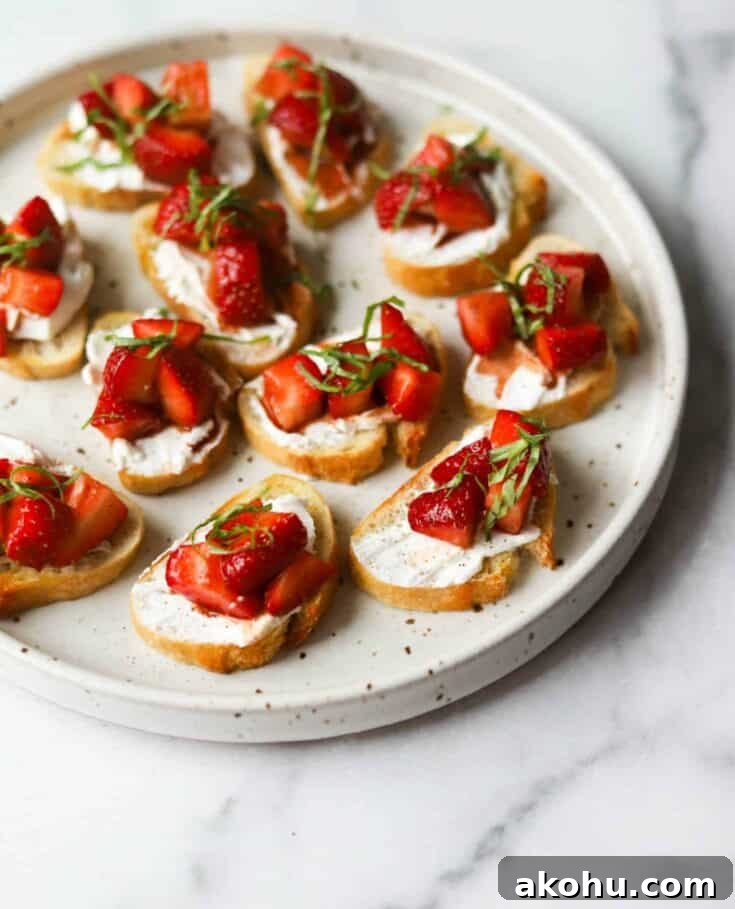 Strawberry Basil Bruschetta