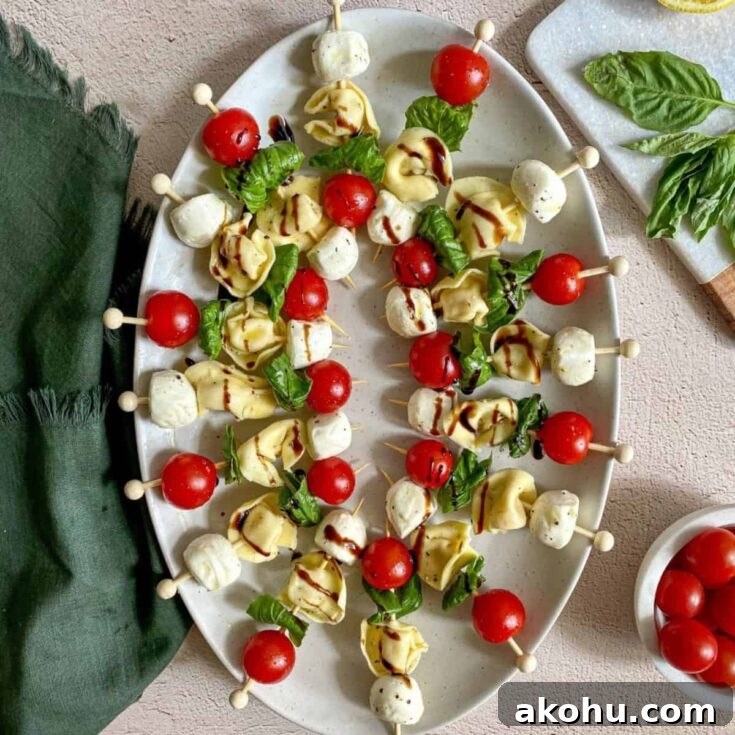 Caprese Tortellini Skewers