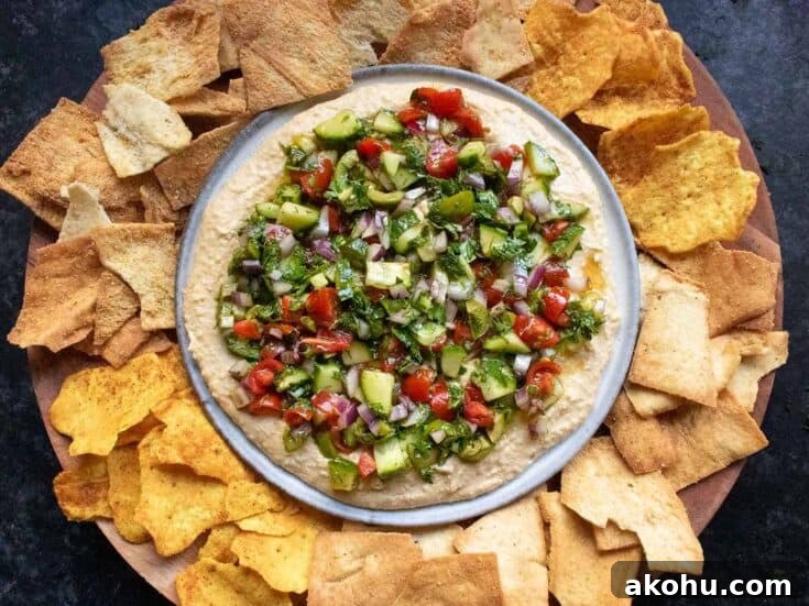 Layered Veggies & Hummus Dip