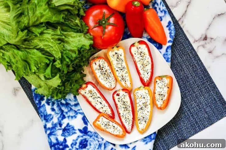 Everything Bagel Cream Cheese Peppers
